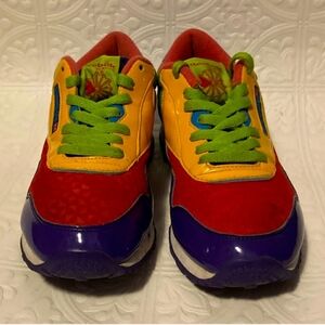 Reebok Sneakers. Fun, Classic. Colorful Fabric & patent leather trim. 7 Women's